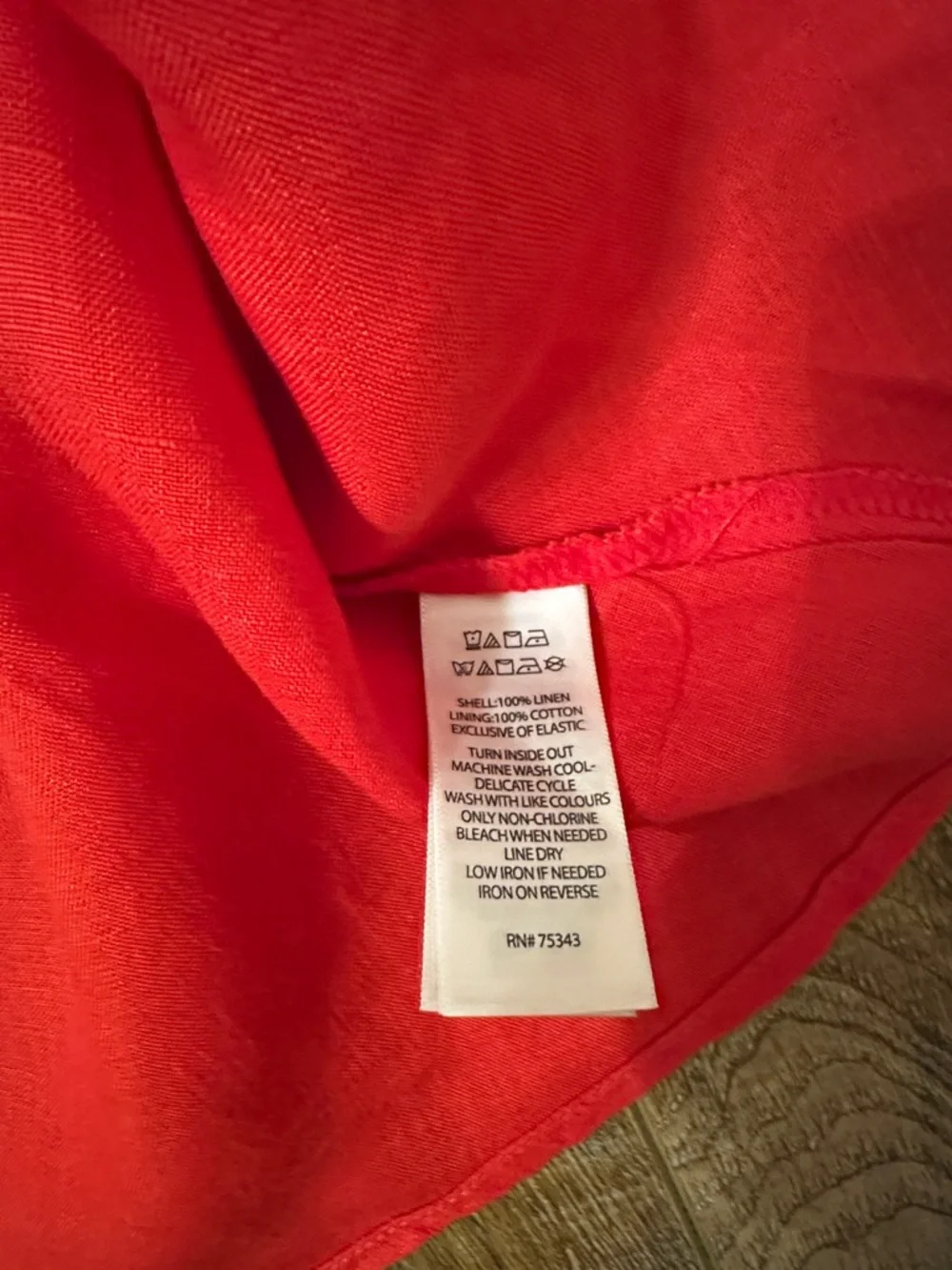 Cynthia Rowley Red Linen Dress v neck v back size 4 summer beach festival maxi - Picture 3 of 8
